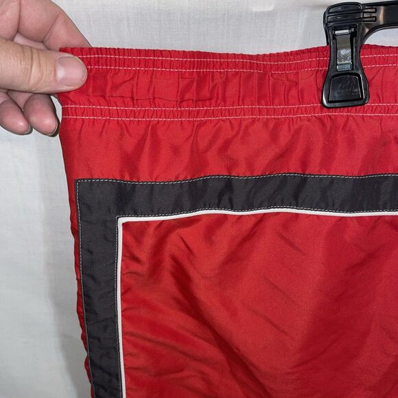 Speedo Swim Trunks Men’s Size 52 Red Blue Drawstring Inseam 9 Abrasions - Picture 11 of 12